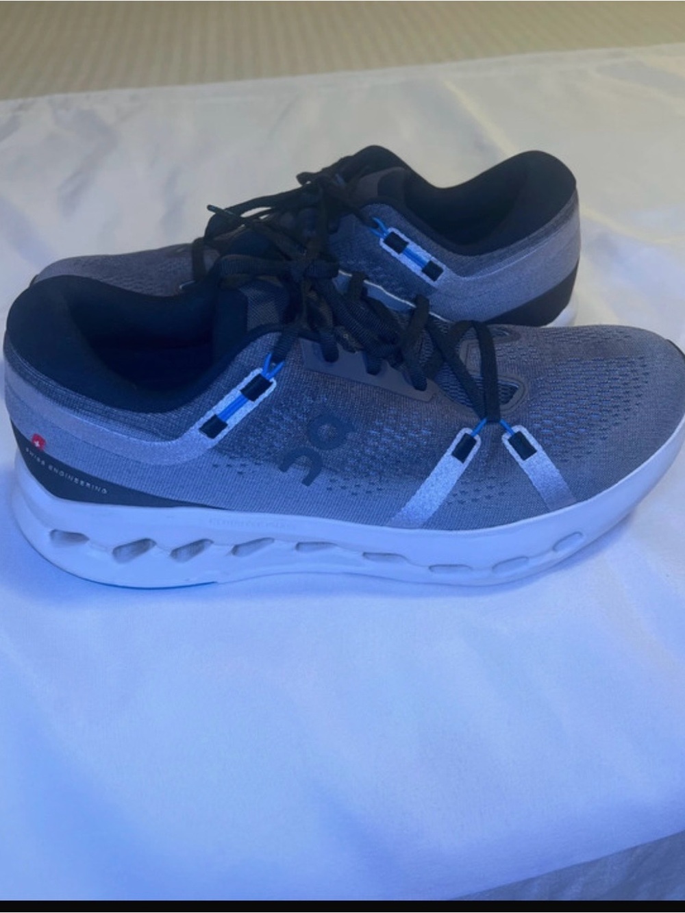 On Running Men's Grey Athletic Running Shoes